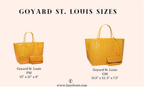 goyard bag size comparison